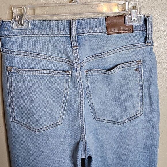 Madewell 26 The Perfect Vintage Jeans Light Blue Distressed High Rise Straight.. - Picture 7 of 13